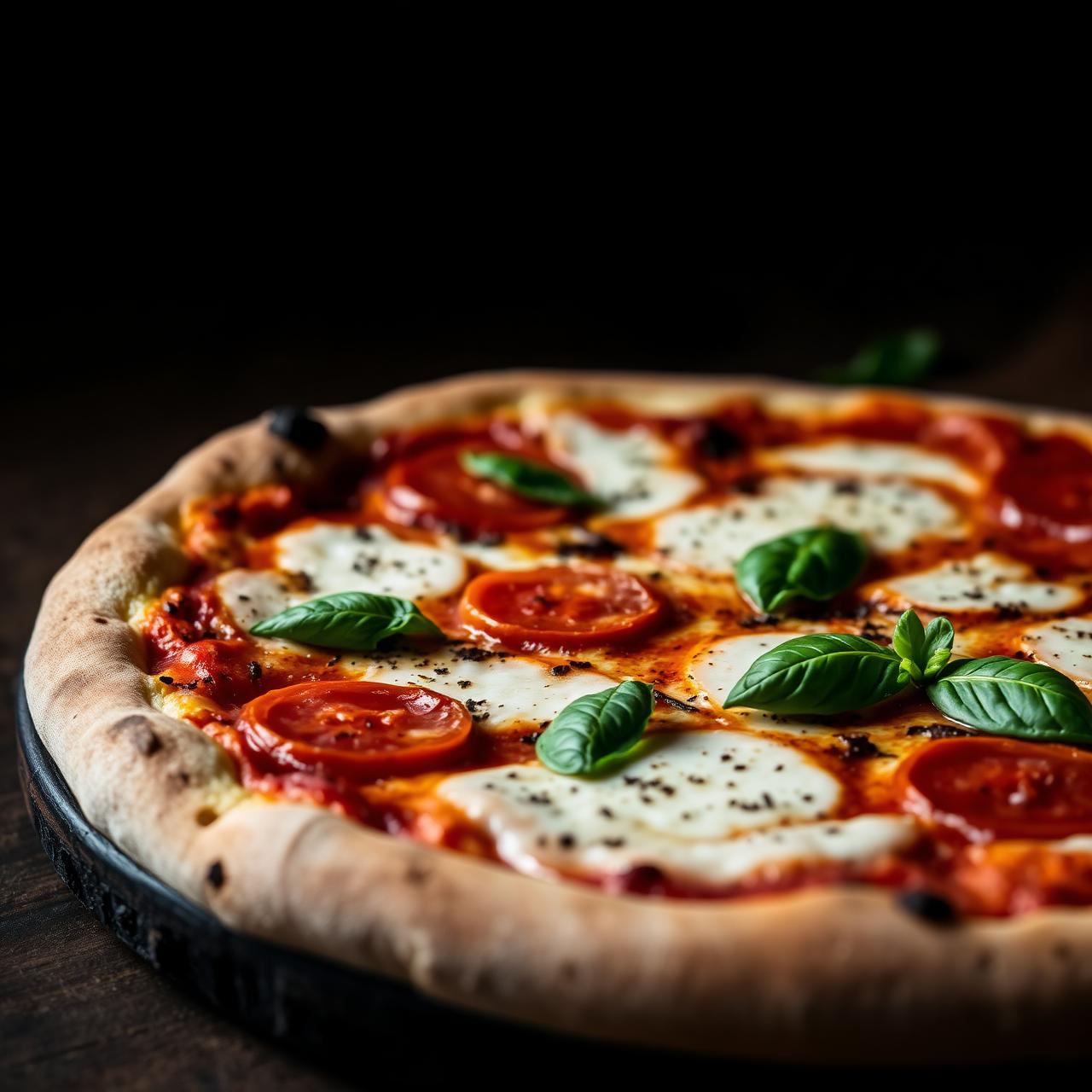 Vedugnsbakad pizza margherita